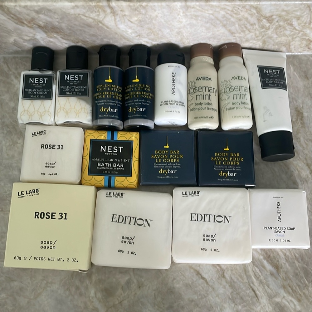 BRAND NEW DESIGNER SOAPS AND BODY LOTIONS! INCLUDES LE LABO! NEST! DRY BAR!